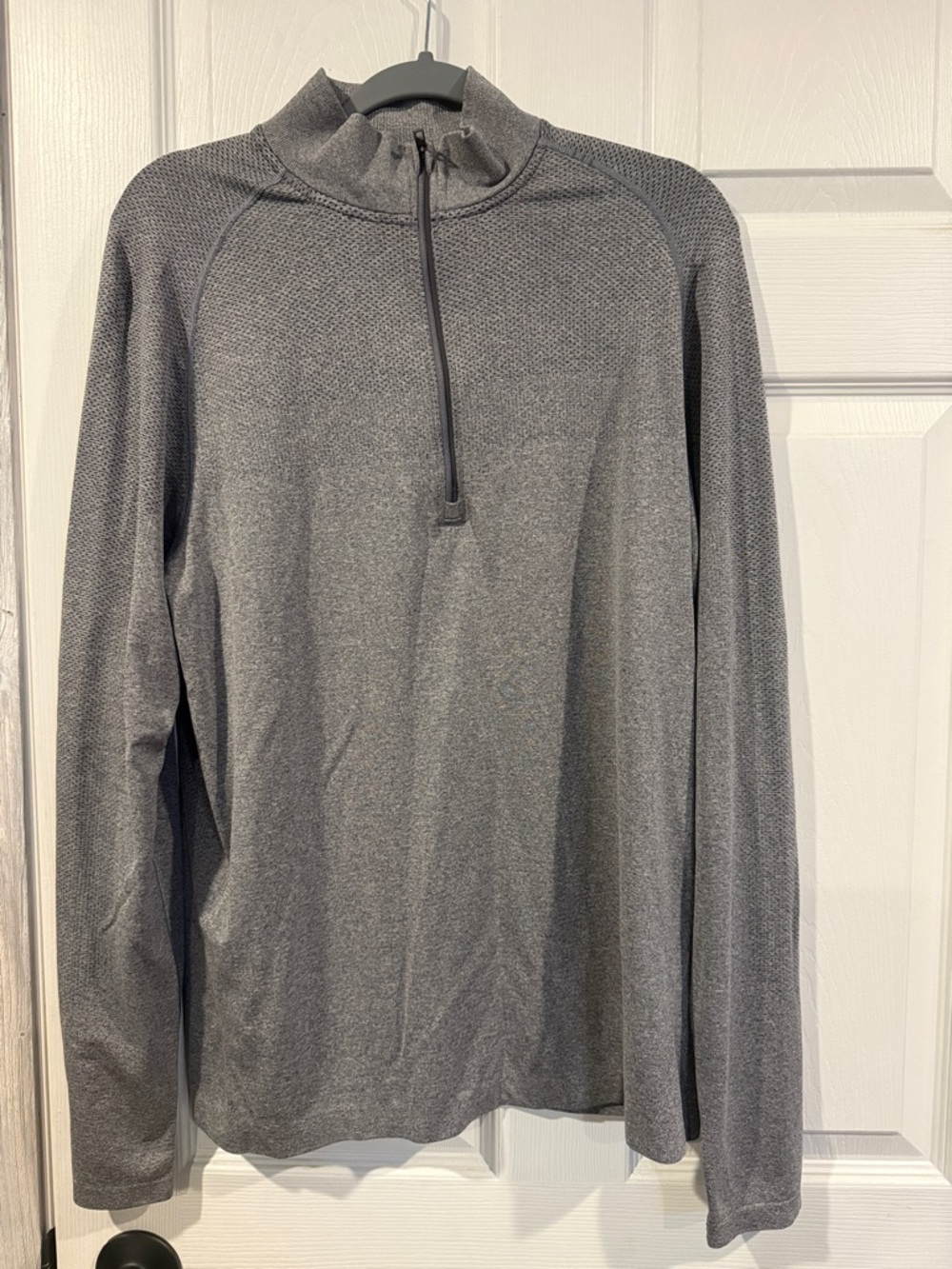 lululemon Gray Textured Quarter-Zip Pullover
